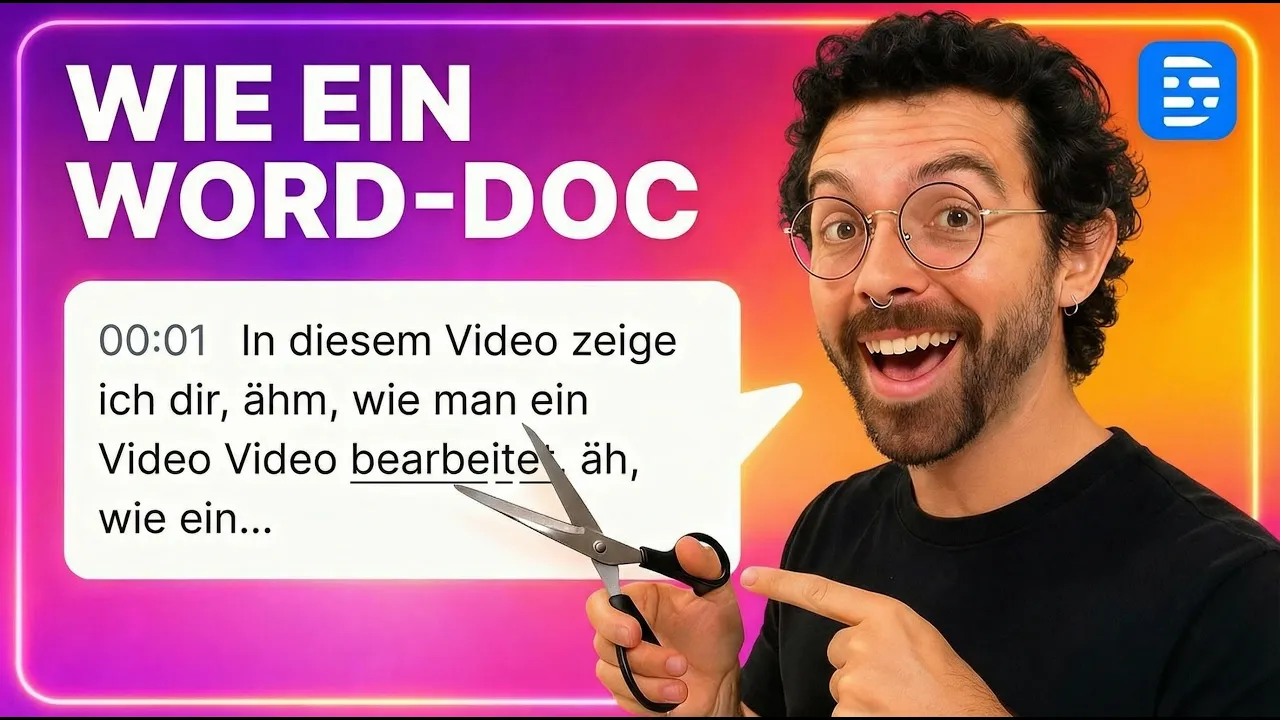 Descript Tutorial: Videos schneiden wie in Word (Deutsch) — software tutorial step-by-step guide