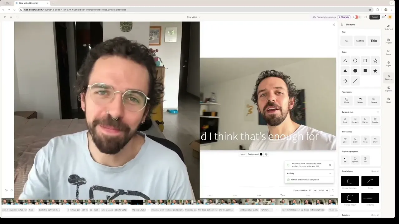 Como Editar Vídeos por Texto: Tutorial Descript Iniciante — software tutorial step-by-step guide