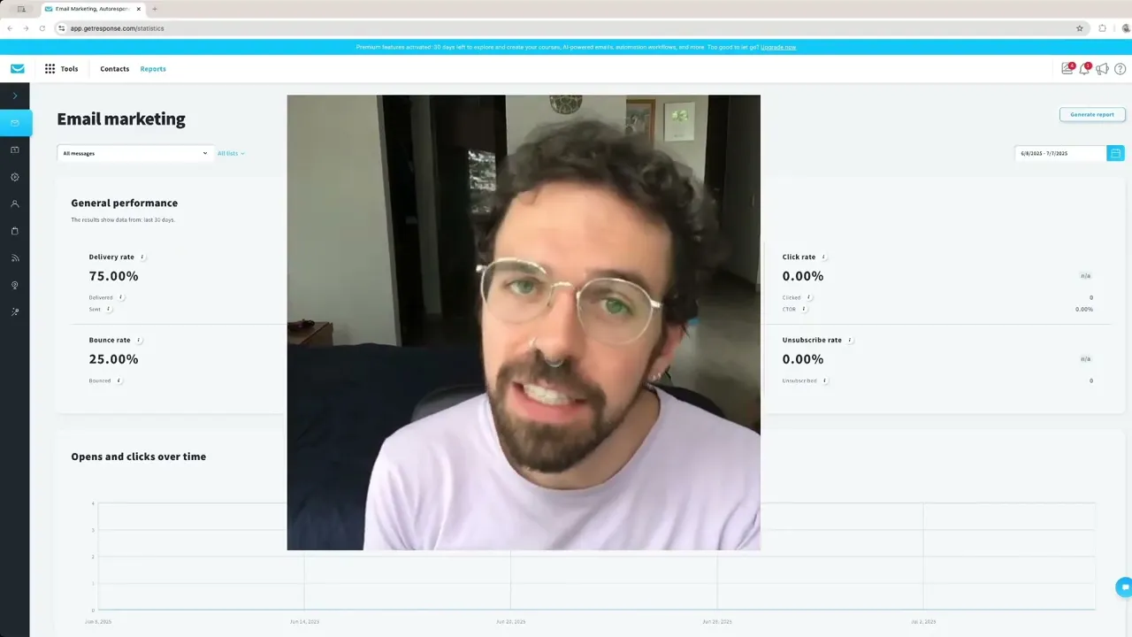 Como Criar Sequência de E-mails Automática no GetResponse — software tutorial step-by-step guide
