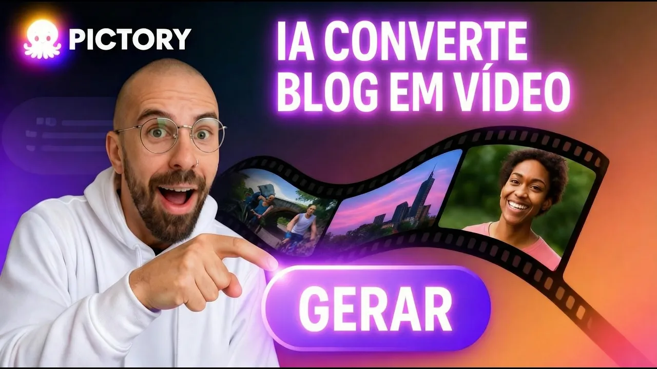 Como Transformar Artigos em Vídeos com IA (Guia Pictory) — Pictory tutorial step-by-step guide